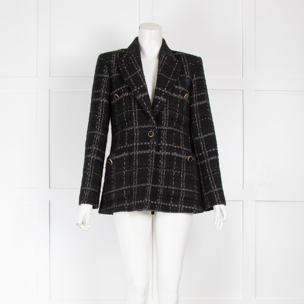 Sandro Metallic Tweed Blazer