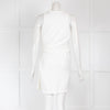 Alexander Wang White Scrunch Waist Mini Dress