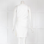Alexander Wang White Scrunch Waist Mini Dress