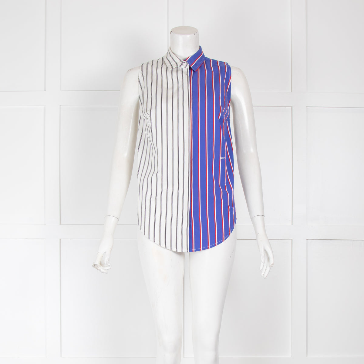 Off-White Striped Button Up Vest