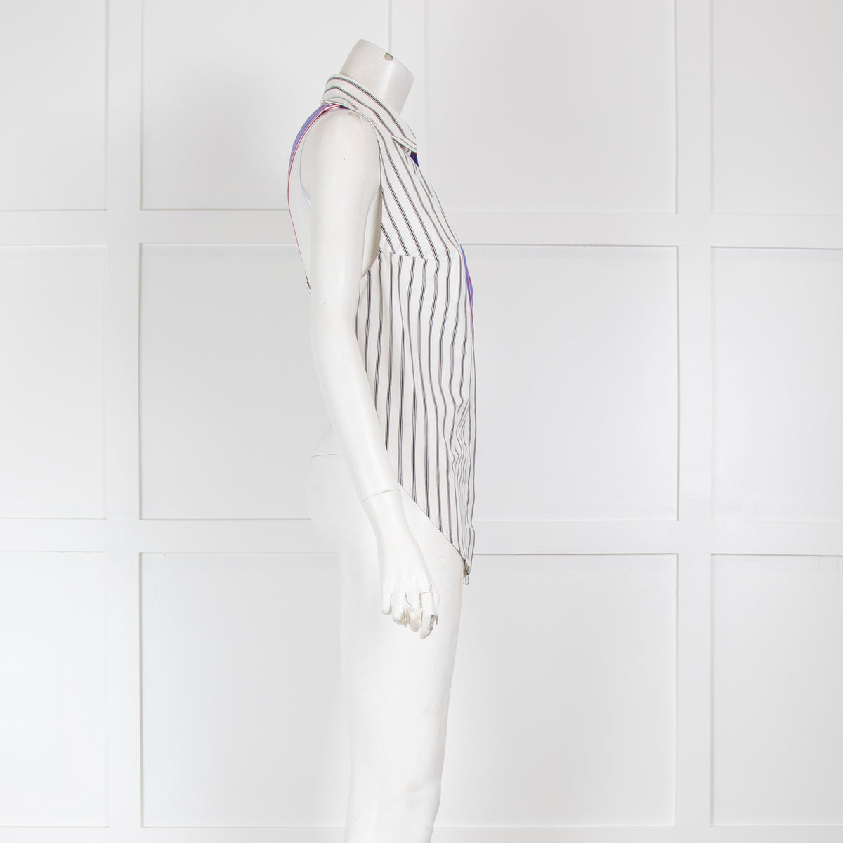 Off-White Striped Button Up Vest