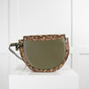 Ganni  Brown Banner Saddle Bag