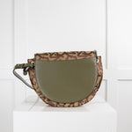 Ganni  Brown Banner Saddle Bag