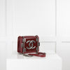 Chanel Burgundy Mini Boy Brick Crossbody Bag