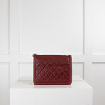 Chanel Burgundy Mini Boy Brick Crossbody Bag