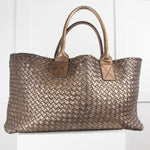 Bottega Veneta Bronze Cabat Leather Tote