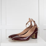 Valentino Puce Patent Ankle Strap Shoes