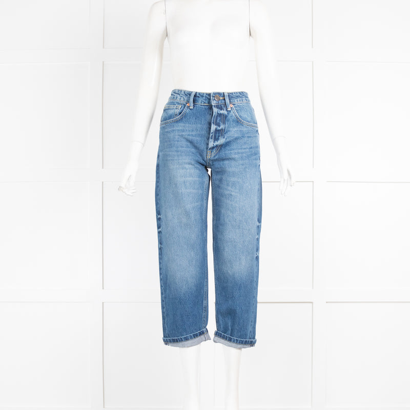 Raey Blue Cropped  Boyfriend Jeans
