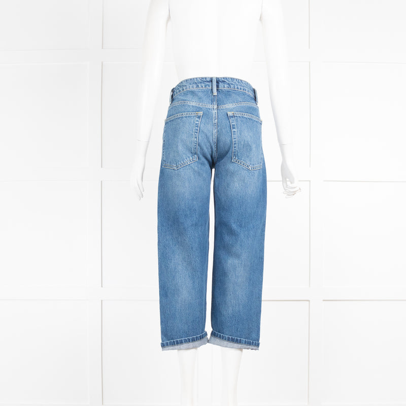 Raey Blue Cropped  Boyfriend Jeans