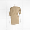 Joseph Khaki T-Shirt with Zip Detail Collar