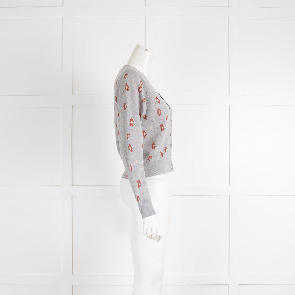 Autumn Cashmere Grey V Neck Cardigan