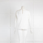 Marella Cream Broderie Top With Embellished Neckline