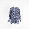 Equipment Blue Pattern Silk Shirt