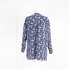 Equipment Blue Pattern Silk Shirt