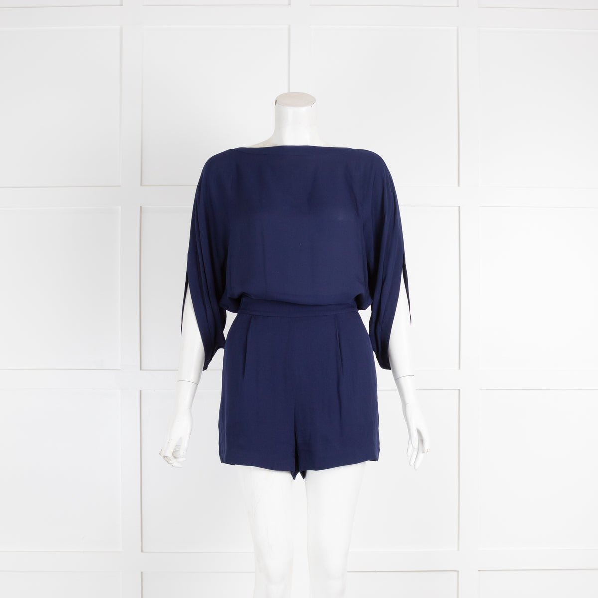 Diane Von Furstenberg Navy Shorts Jumpsuit
