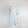 Ganni Pale Blue Broderie Mini Dress