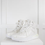 Balmain White B-Ball Leather High Top Trainers