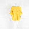 Merlette Yellow Cotton Smock Top