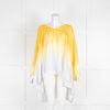 Anaak Yellow White Ombre Print Silk Wide Top