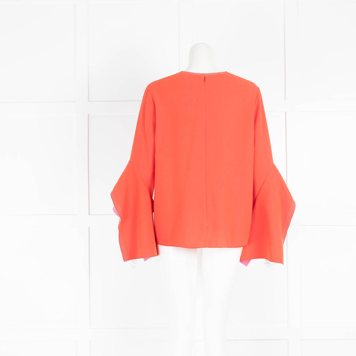 Roksanda Orange Pink Asymetric Sleeve Top