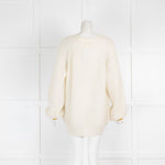 Intropia Cream Mohair Jumper Yellow Cuffs