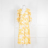 Springtime in Brooklyn Yellow Palm Maxi Dress
