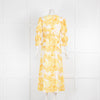 Springtime in Brooklyn Yellow Palm Maxi Dress