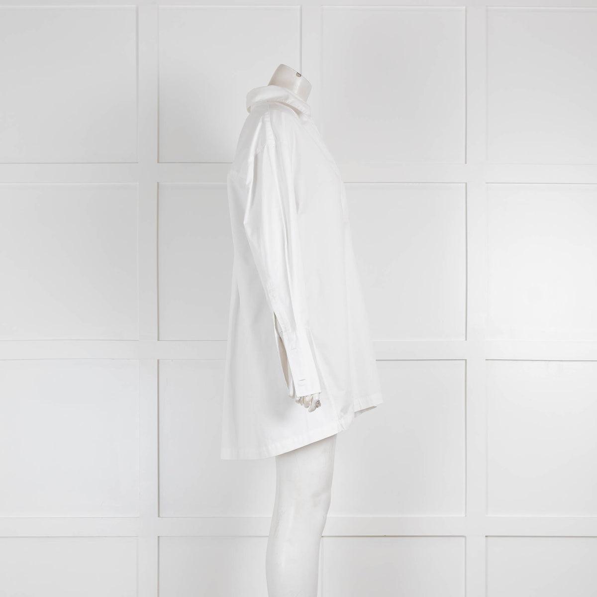 CO White Cotton Oversized Shirt Top