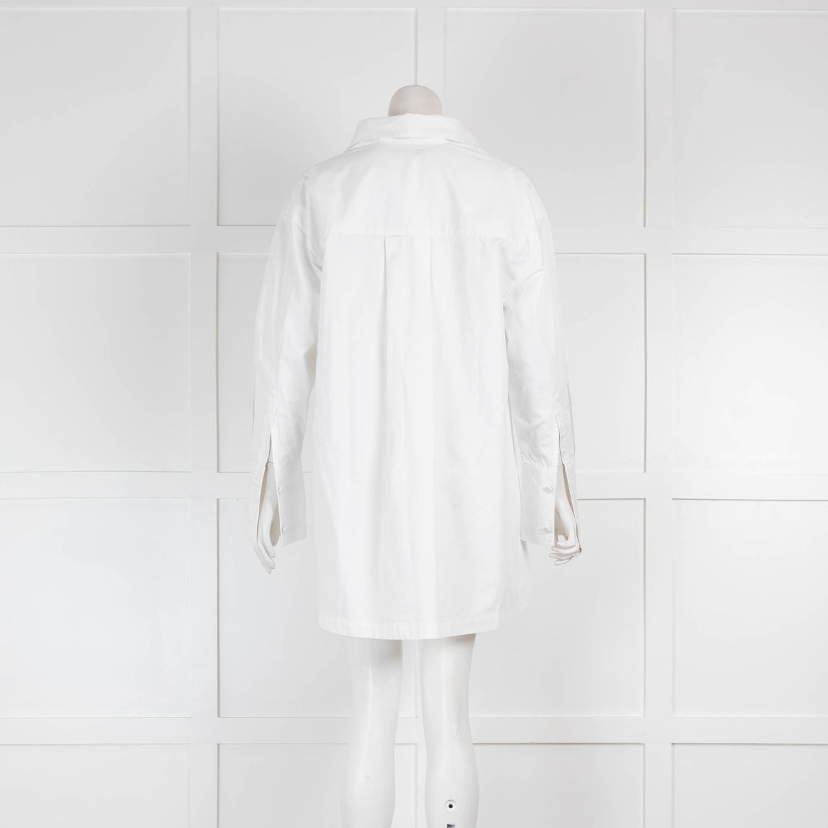 CO White Cotton Oversized Shirt Top