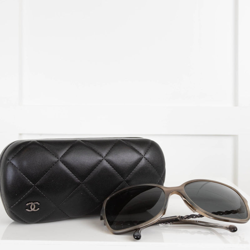 Chanel Square Sunglasses Chain-Link Accent Sunglasses - Black Sunglasses,  Accessories - CHA1030534 | The RealReal
