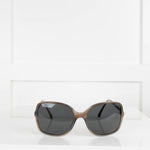 Chanel Grey Chain Link Arm Sunglasses