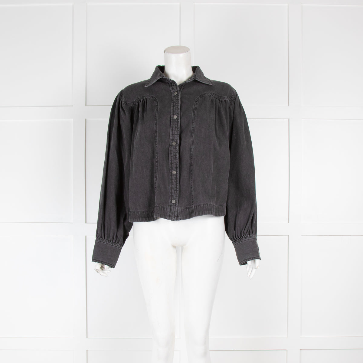 Magali Pascal Grey Denim Collared Shirt