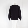 Sandro Navy Pearl Sleeve Detail Jumper