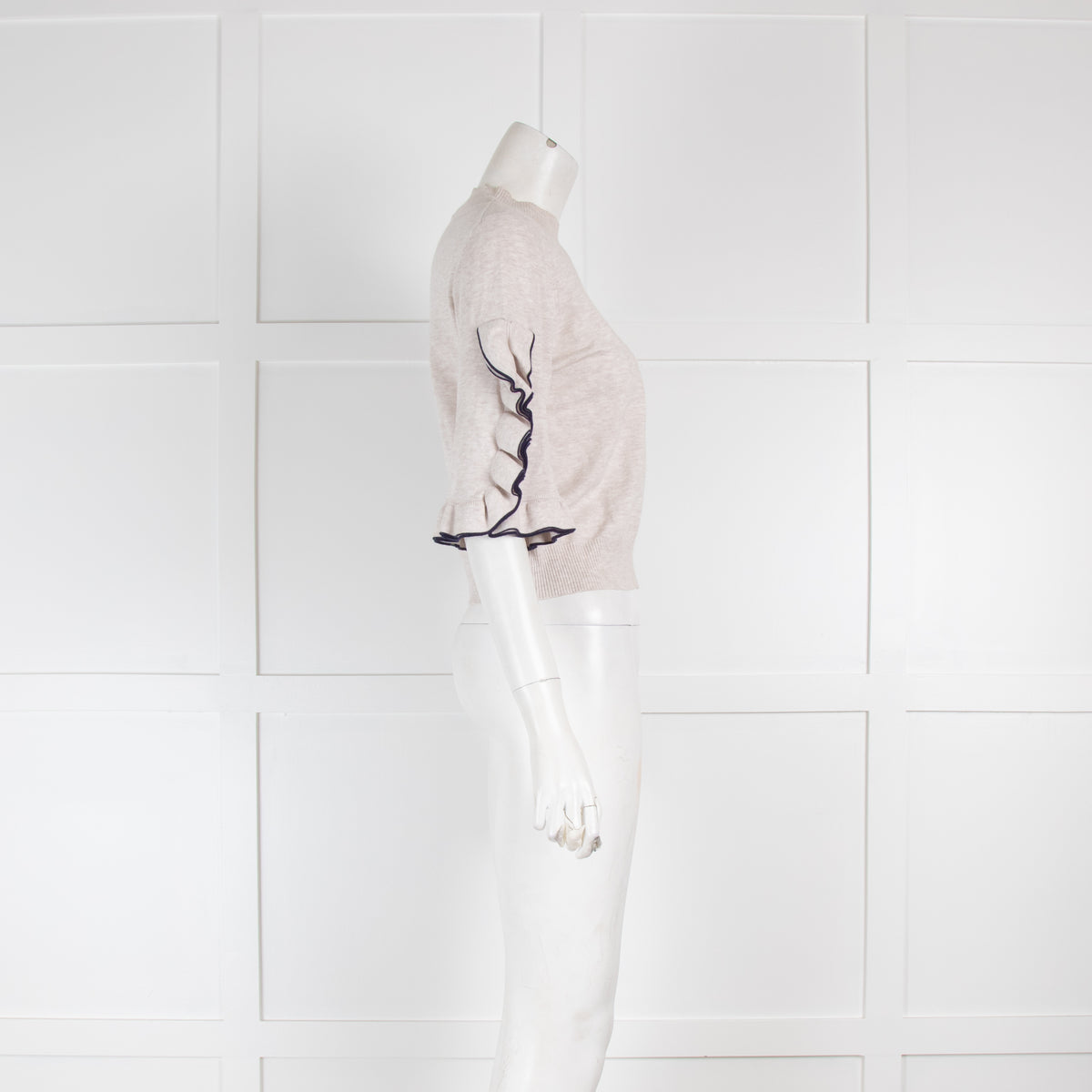 See By Chloe Grey Ruffle Sleeve Knit