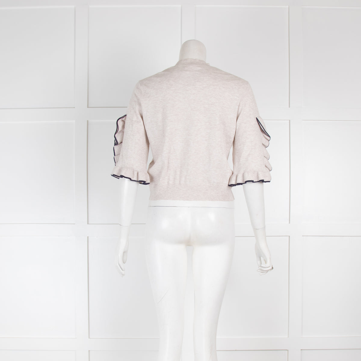 See By Chloe Grey Ruffle Sleeve Knit