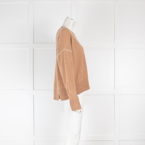 360 Cashmere Camel Short Knit