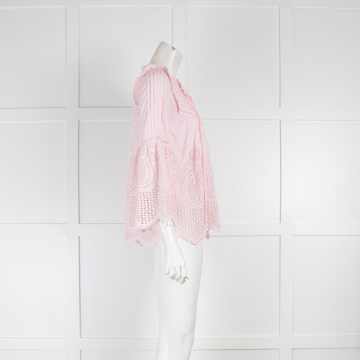 Moliin Pale Pink Broderie Anglaise Blouse