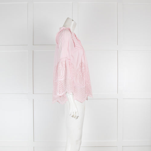Moliin Pale Pink Broderie Anglaise Blouse