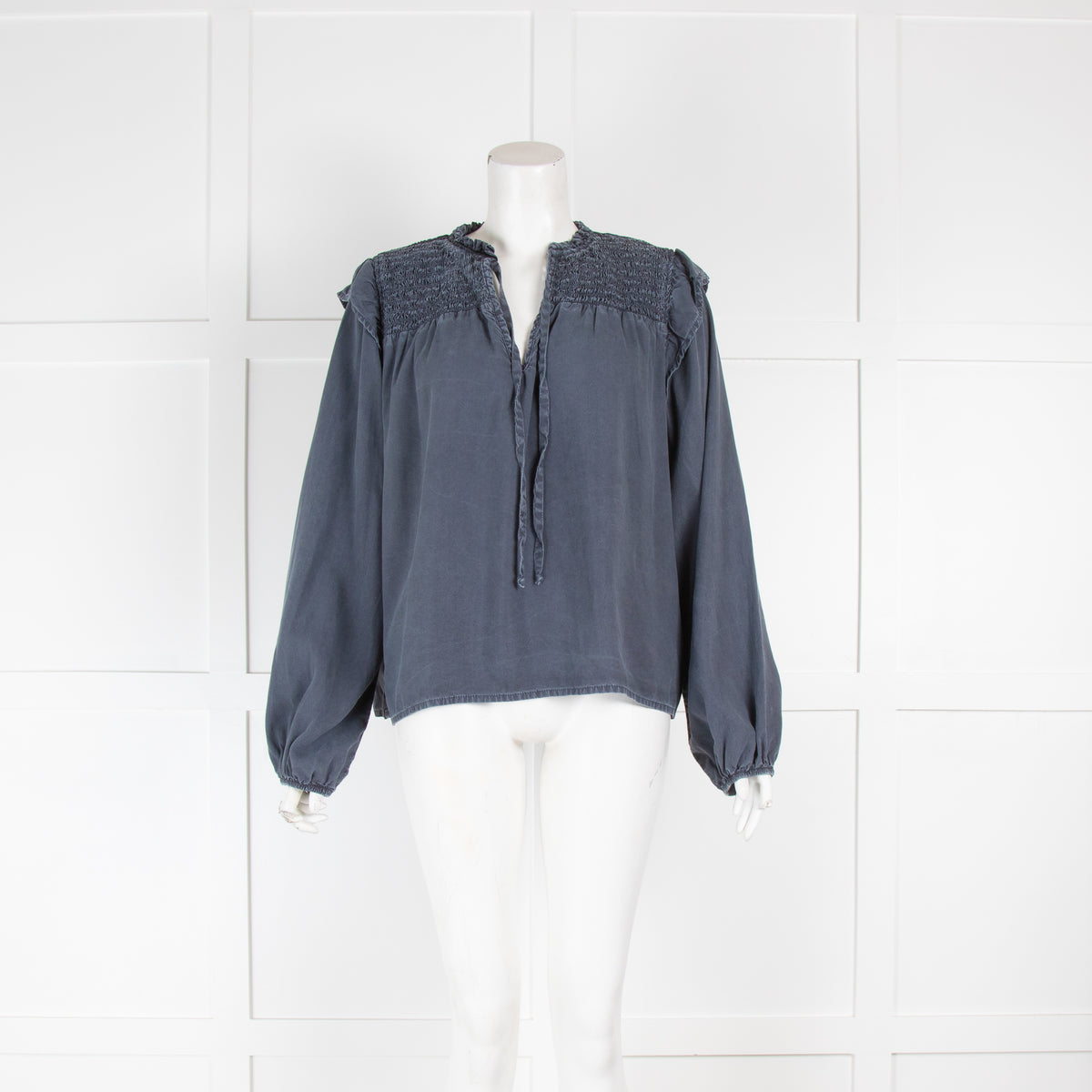 Bella Dahl Smocked Denim Blouse