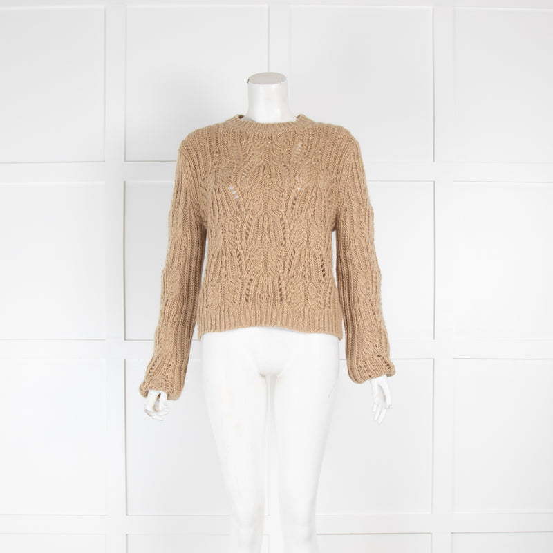 Vince Camel Cable Knit Jumper