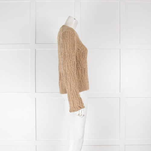 Vince Camel Cable Knit Jumper