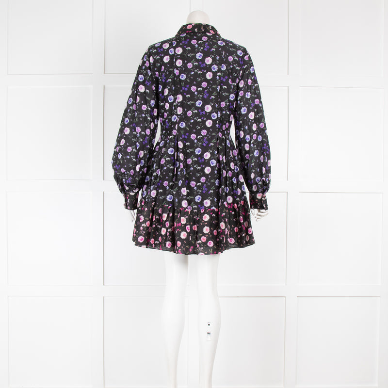 The Kooples Black Floral Mini Dress