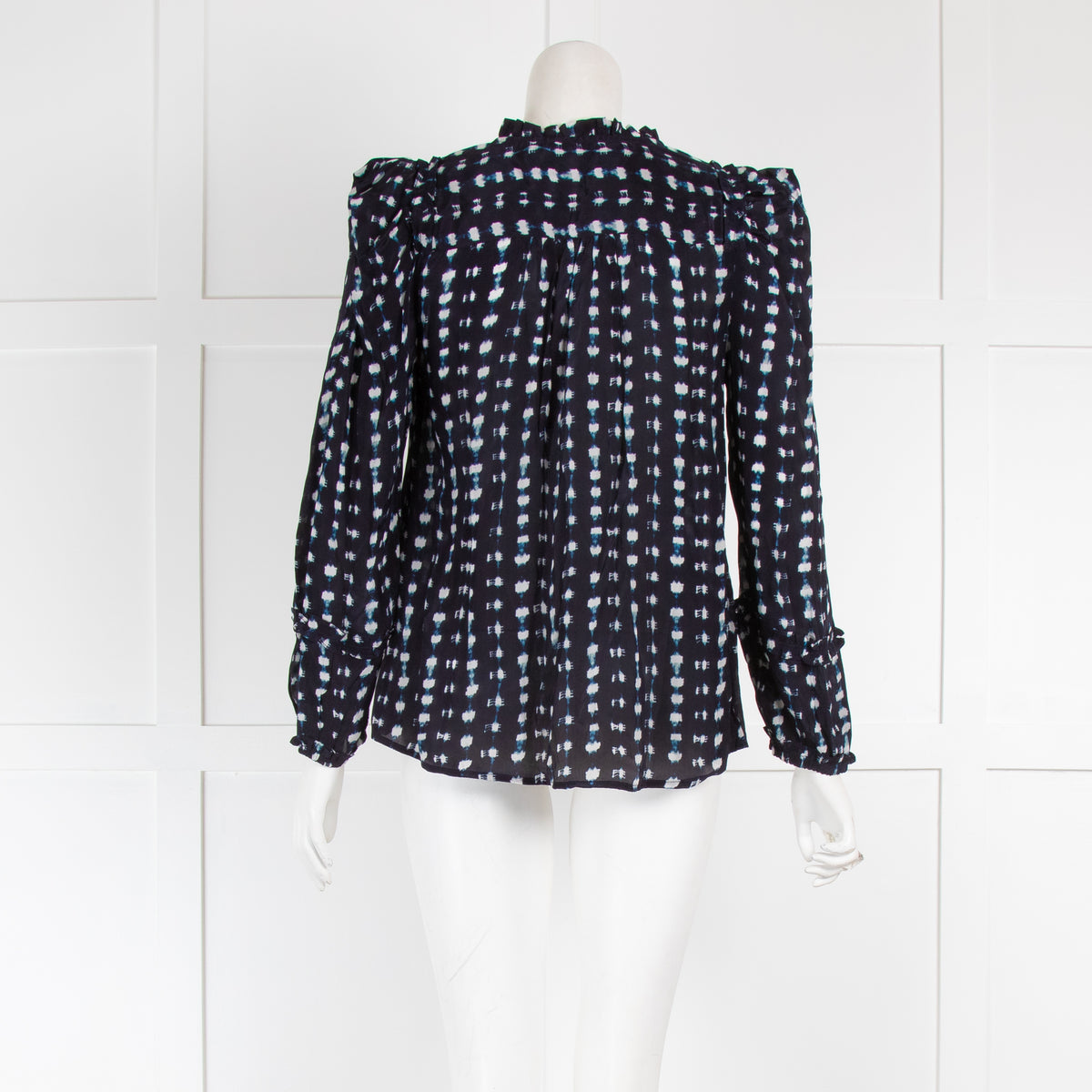 Moliin Navy Frilled Blouse