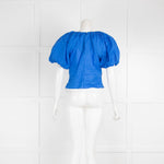 Frame Cornflower Blue Puff Sleeve Top