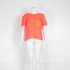 Roksanda Neon Coral Front Pocket Short Sleeve Top