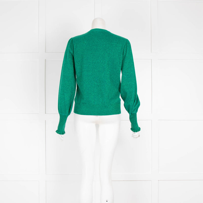 Wyse Jade Green Shimmer Cardigan