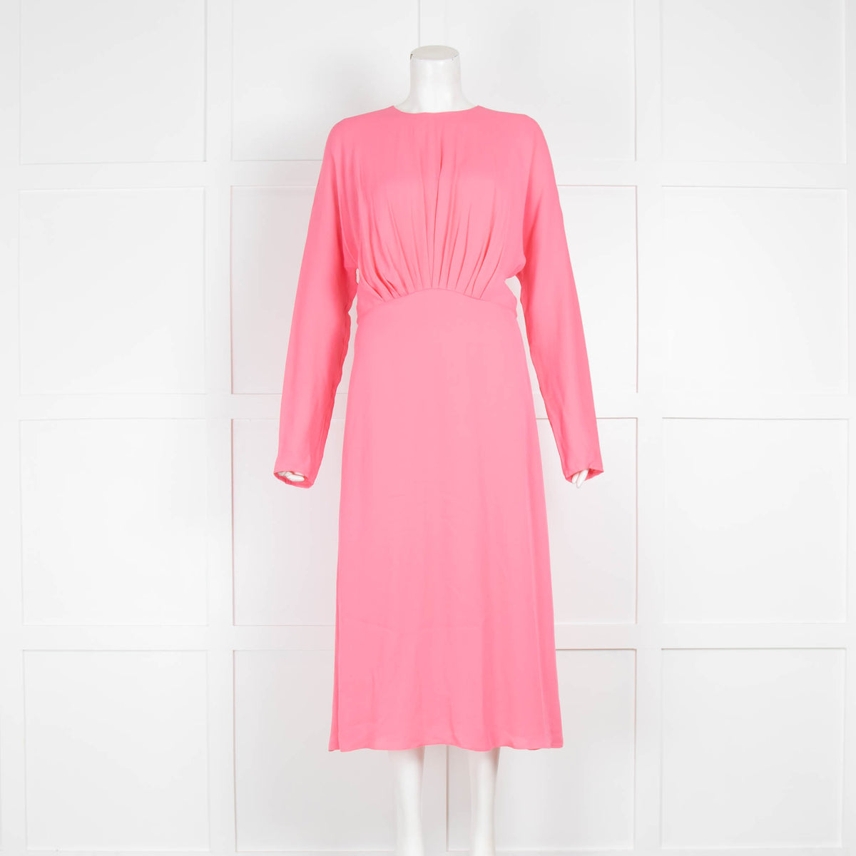 By Malene Birger Pale Pink Long Sleeve Midi Dress