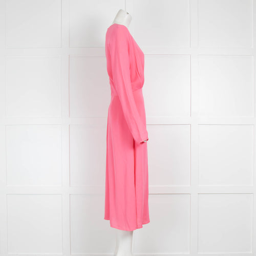 By Malene Birger Pale Pink Long Sleeve Midi Dress