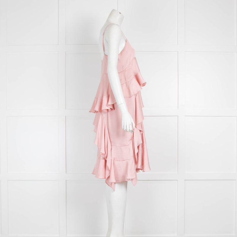 Needle & Thread Peach Frilly Sleeveless Dress