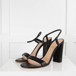 Gianvito Rossi Black Strappy Chunky Heel